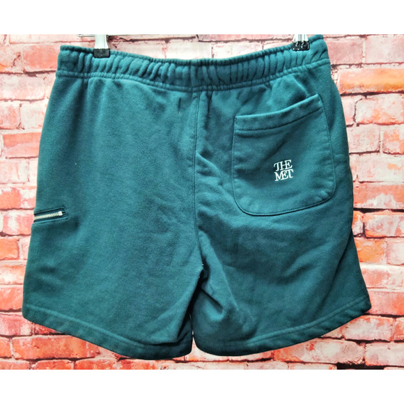 The Met Pacsun French Terry Shorts Men's Small Green Elastic Waist Drawstring - Picture 2 of 6